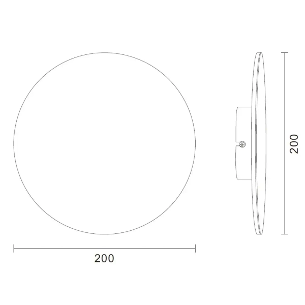 Kinkiet ścienny minimalistyczny NYX ST-8293W/15 czarny metalowy LED 7W 3000K 15cm do holu