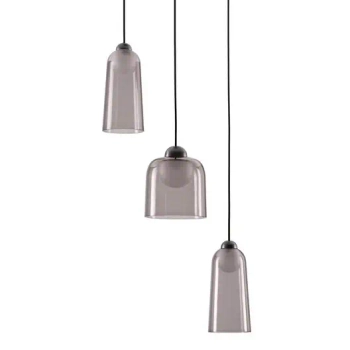 Potrójna wisząca lampa TAVENCO LE45213 LED 15W 3000K czarny różowy