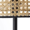 Podłogowa lampa do salonu Wiley 99091/09 ratanowa czarna beżowa