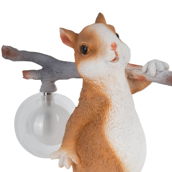 Dziecięca lampka nocna Verka TL0106 WIEWIÓRKA animals biały pomarańczowy