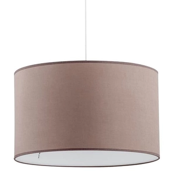 Lampa wisząca z tkaniny Rondo 3467 TK Lighting okrągła z kloszem cappuccino