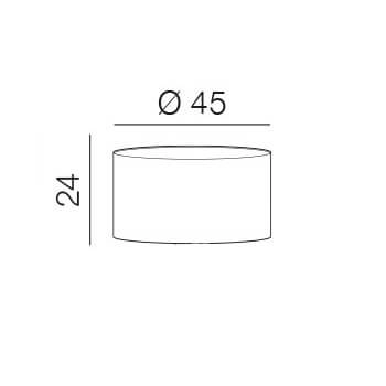 Abażurowy klosz 45 cm Tf Floor AZ2968 Azzardo do lampy okrągły czarny