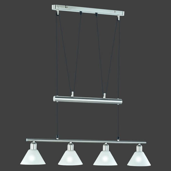 Lampa wisząca do salonu STAMINA 3751041-07 nad stół biała nikiel