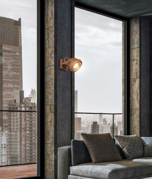 Industrialna lampa ścienna FRODO 91-71064 metalowa rustykalny rdzawy