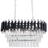 Żyrandol do salonu Toledo 6260/6E 8C BL kryształowe chrom czarny