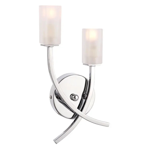 Lampa ścienna podwójna Havana 146-2CH chrom przezroczysty