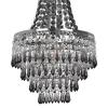 Kaskadowa lampa wisząca Gemma MLP1587 do salonu kryształowa srebrny