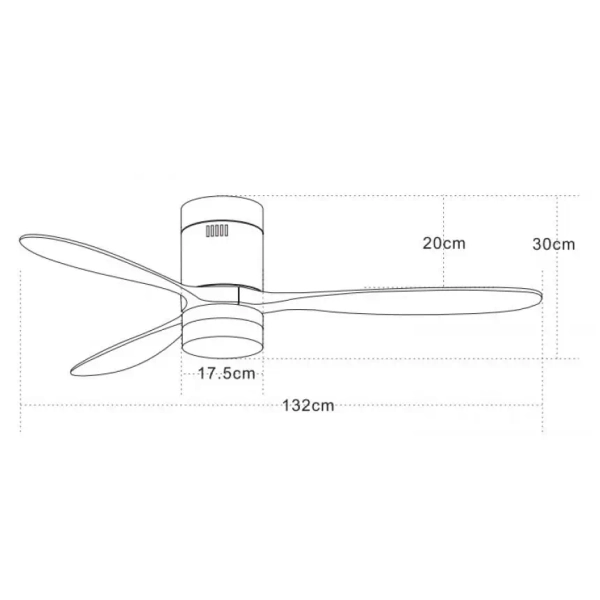 Nowoczesny wentylator sufitowy 19144 LED 15W 3000-6000K brązowy