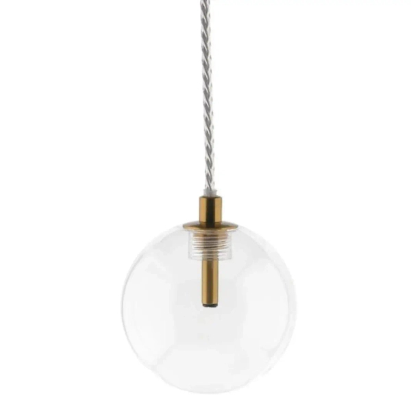 Szklana lampa wisząca GLOBO-HD80308-G4 kula do kuchni złoty