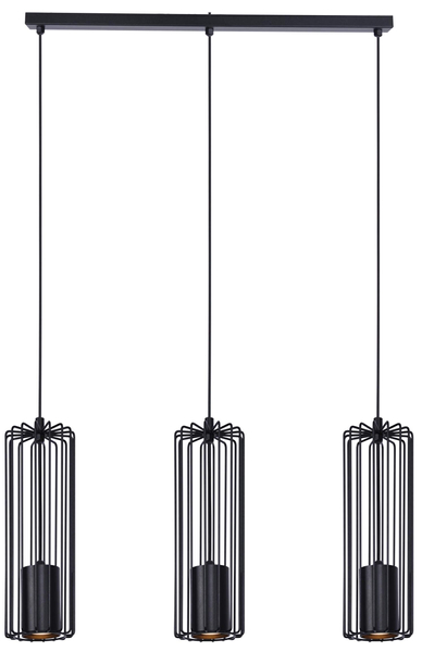 Lampa wisząca Falcon K-4931 tuby na listwie czarne
