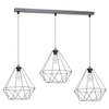 LAMPA wisząca BASKET 7213 Milagro loftowa OPRAWA metalowa listwa ZWIS druciane klatki białe