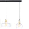 Wisząca LAMPA loftowa LONGIS 10876405 Kaspa skandynawska OPRAWA szklany ZWIS kaskada złota przezroczysta czarna