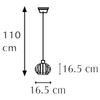 Industrialna lampa wisząca 8221/1 BL druciana kula czarna