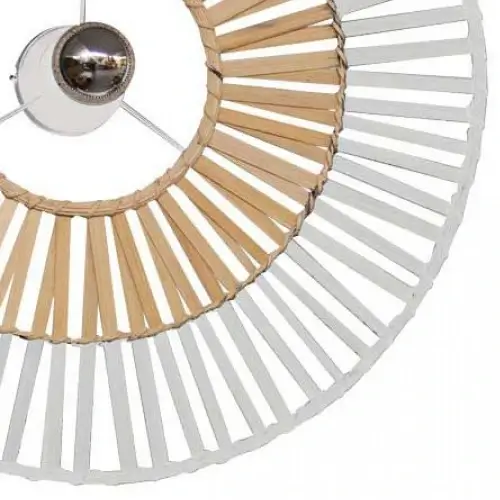 Naturalna lampa sufitowa 19250 do salonu bambusowa biały