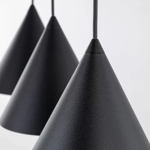 Potrójna lampa wisząca CONO 10068 trójkątna czarny