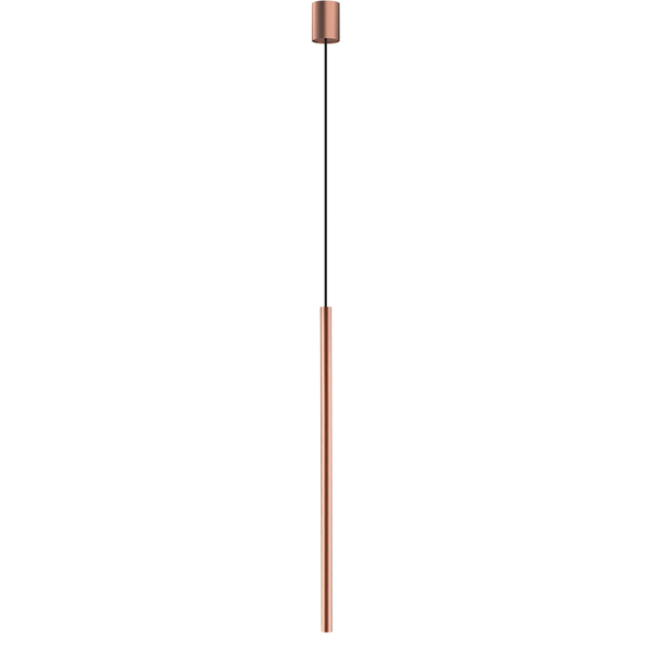 Lampa wisząca tuba Laser 10448 Nowodvorski nowoczesna do jadalni miedziana
