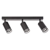 Potrójna sufitowa lampa Pipe Ring Spot ML2071 na belce czarny