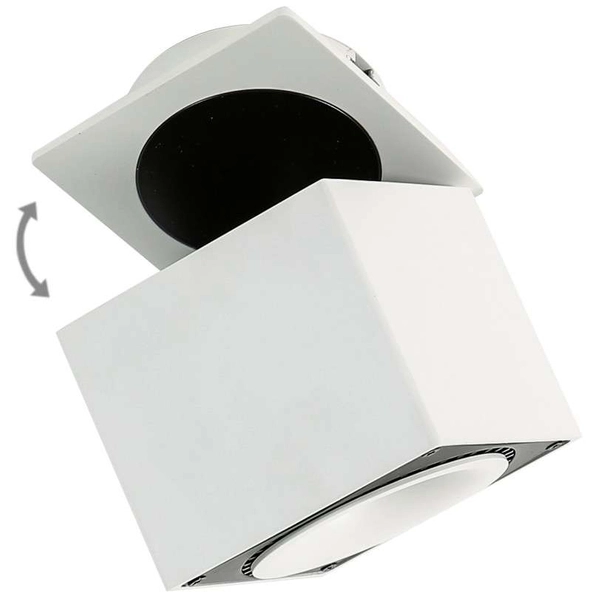 Podtynkowa LAMPA sufitowa SEVILLA SQUARE RECESSED SL7562/28W 3000K WH+BL Italux metalowa OPRAWA wpust LED 28W 3000K kostka biała