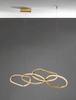 Designerska lampa wisząca CELAYA LE42760 rings LED 50W złota