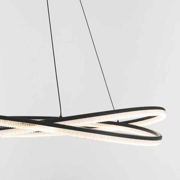 Lampa zwisająca do salonu ILAVE LE44323 LED 68W 3000K wstęga czarna