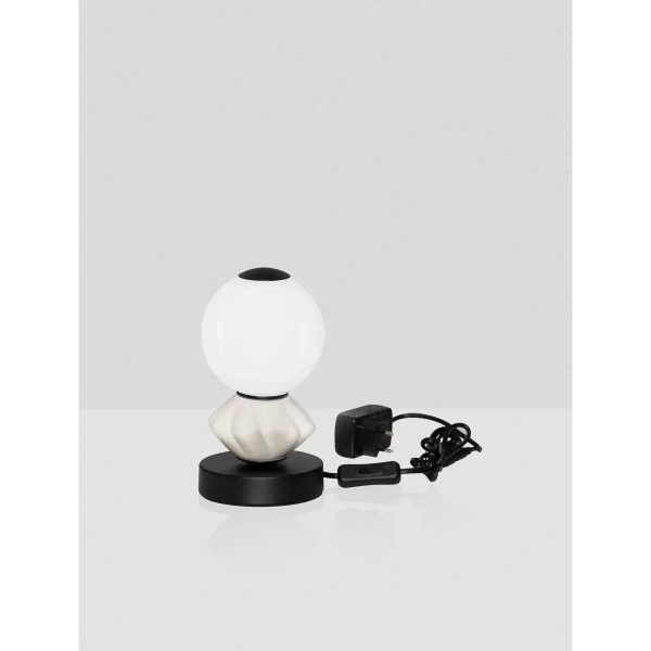 Ceramiczna lampka stołowa MONRETA LE45238 LED 6W 3000K szara biała