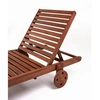Drewniany leżak ogrodowy Azure 5900168832466 King Home na taras brązowy