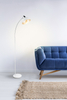 Skandynawska lampa podłogowa ANITA 24703SW Globo metal biała
