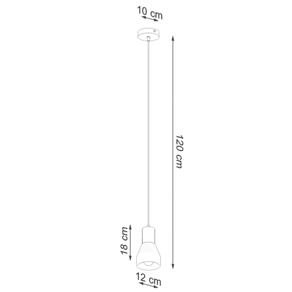 Wisząca lampa loftowa SL.0963 do jadalni czarna drewniana