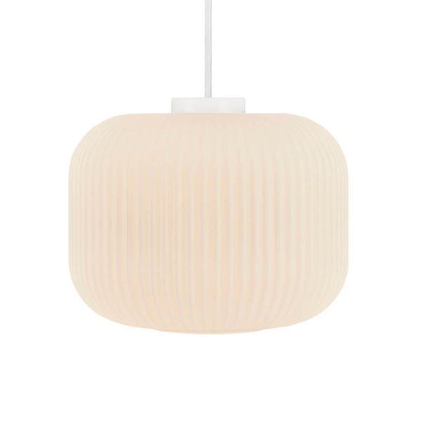Żyrandol plisowany Milford 46583001 Nordlux do salonu szklany biały