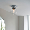 Kulista lampa sufitowa Cheswick 96138 IP44 chrom przezroczysty