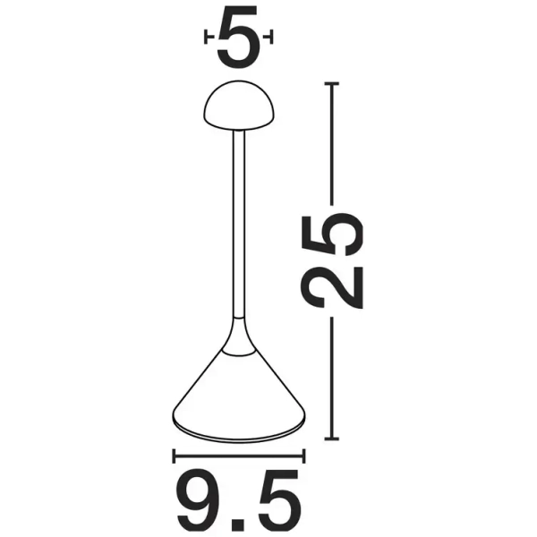 Dotykowa lampa stołowa CARMEDA LE75285 LED 1W 3000K ściemnialna IP54 czarna