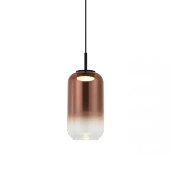 Kuchenna lampa wisząca 23219 LED 12W 3000K szklana miedziana czarna