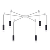 Lampa wisząca 6 linek Ziko AZ3409+6xAZ3117+6xAZ2679 Azzardo czarny biały