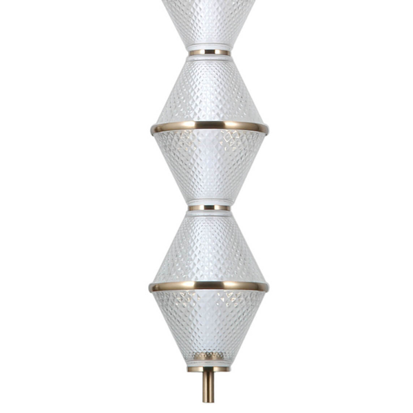 Lampa wisząca Fuente PND-34395-3V-HBR LED 45W 3000K złoty przezroczysty