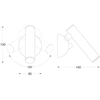 Minimalistyczny kinkiet LOYA W0461-01A-F7F7 LED 5W 3000K metalowy złoty