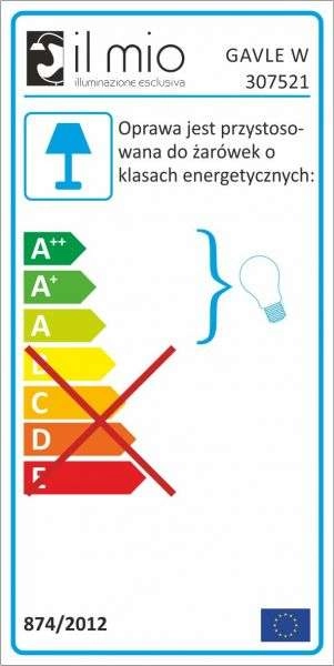 Minimalistyczna LAMPA wisząca GAVLE 307521 Il mio metalowa OPRAWA zwis biały