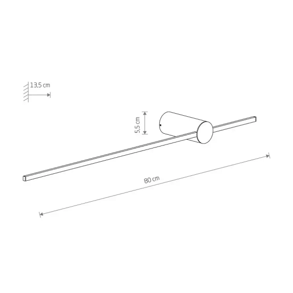 Minimalistyczna lampa ścienna SABER 11591 LED 11W 3000K metalowa biała