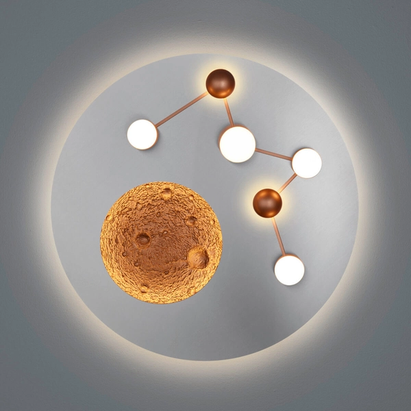 Lampa sufitowa ZODIAC 644810107 LED 42W 2300-4000K ściemniana srebrna złota