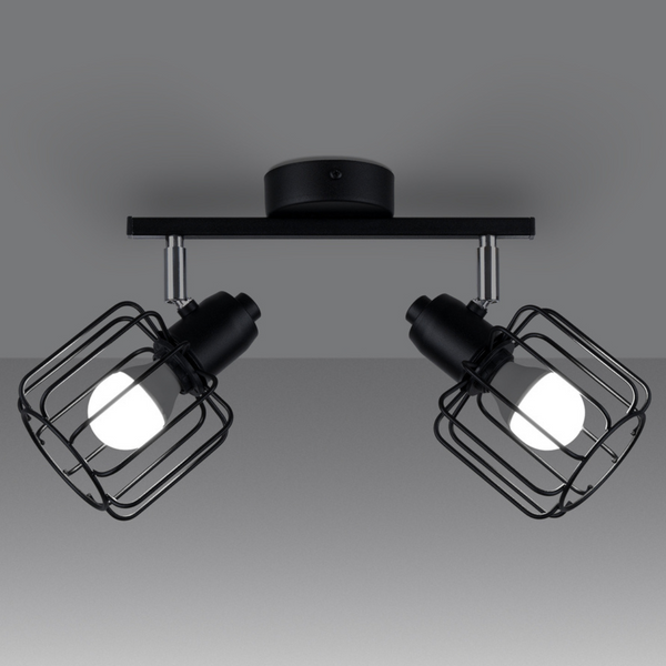 Sufitowa lampa Beluci SL.1115 Sollux reflektorki druciane czarna