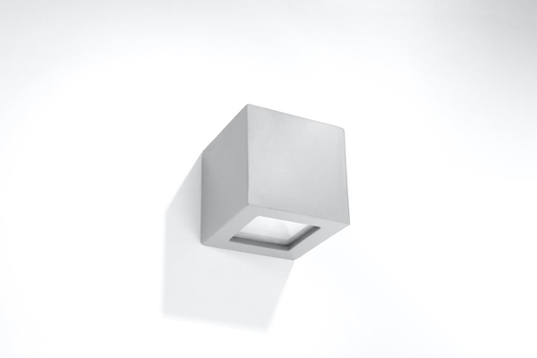 Ceramiczna LAMPA ścienna SL.0871 loftowa OPRAWA kinkiet kostka szara