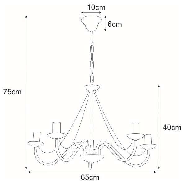 Wisząca LAMPA pałacowa Bartez K-3996 Kaja metalowa OPRAWA żyrandol ZWIS świecznikowy biały