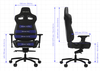 Wygodny fotel dla gracza P-line VG-PL4500_BK z oparciem czarny