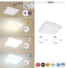 Sufitowa LAMPA plafon TARTU 7895 Rabalux łazienkowa OPRAWA metalowa LED 18W 2800K - 6000K plafoniera kwadratowa IP44 biała