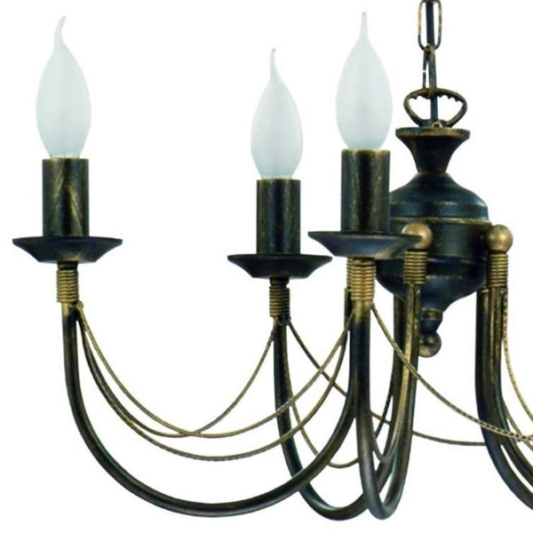 LAMPA wisząca ARES 205 Nowodvorski metalowa OPRAWA pałacowy ZWIS świecznikowy na łańcuchu maria teresa czarny złoty