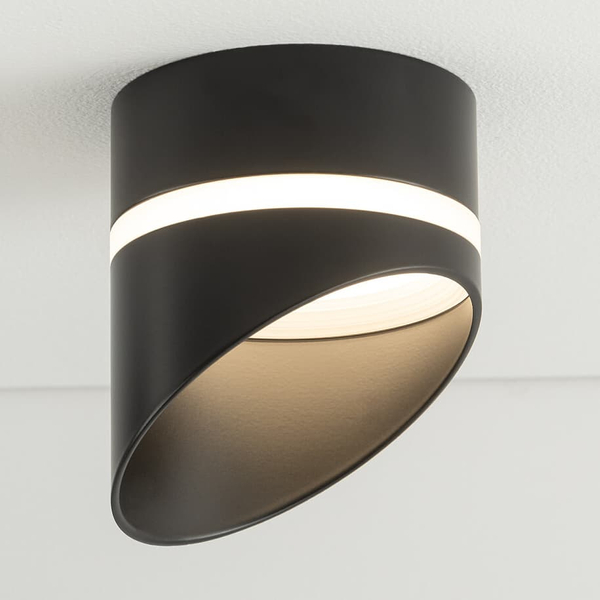 Punktowa lampa sufitowa Vis 10485 Nowodvorski podtynkowa skośna czarna