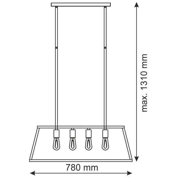 LAMPA wisząca FINLAND 307163 Polux loftowa OPRAWA zwis klatka retro biała przezroczysta