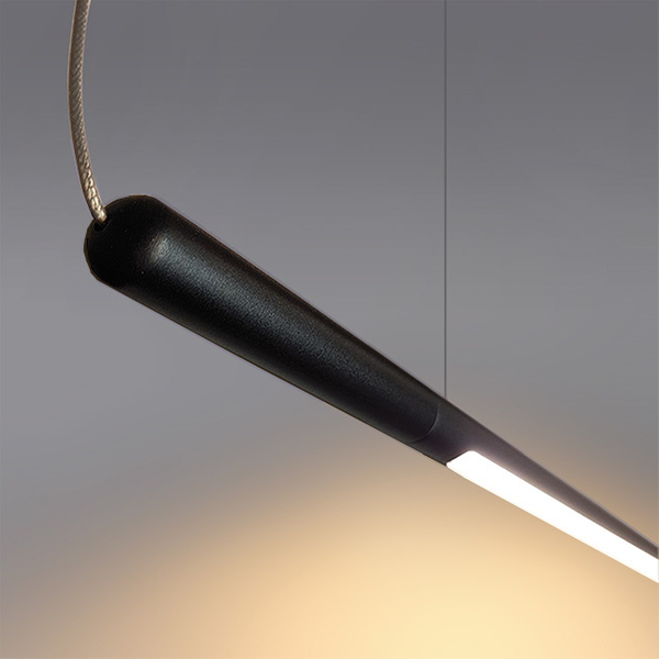 Lampa wisząca Line 536301103 Elkim LED 18W 3000K nad wyspę czarna