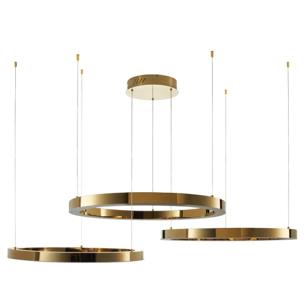 Pierścieniowa lampa wisząca CIRCLE DN924-40+60+80 gold LED 93W 3000K złote