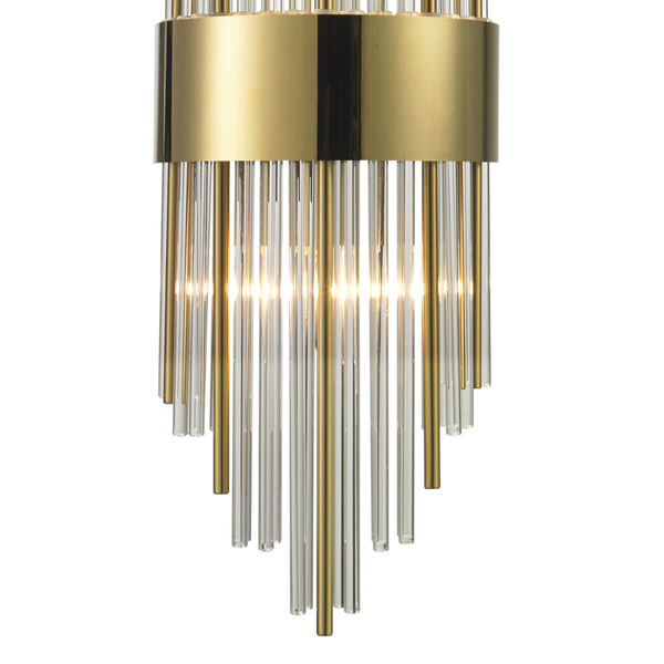 Kryształowy kinkiet ścienny Draco ST-88003W-S gold glamour złoty połysk