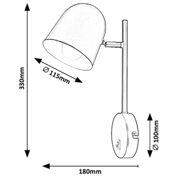 Regulowana LAMPA ścienna EGON 5243 Rabalux metalowy kinkiet do przedpokoju biały